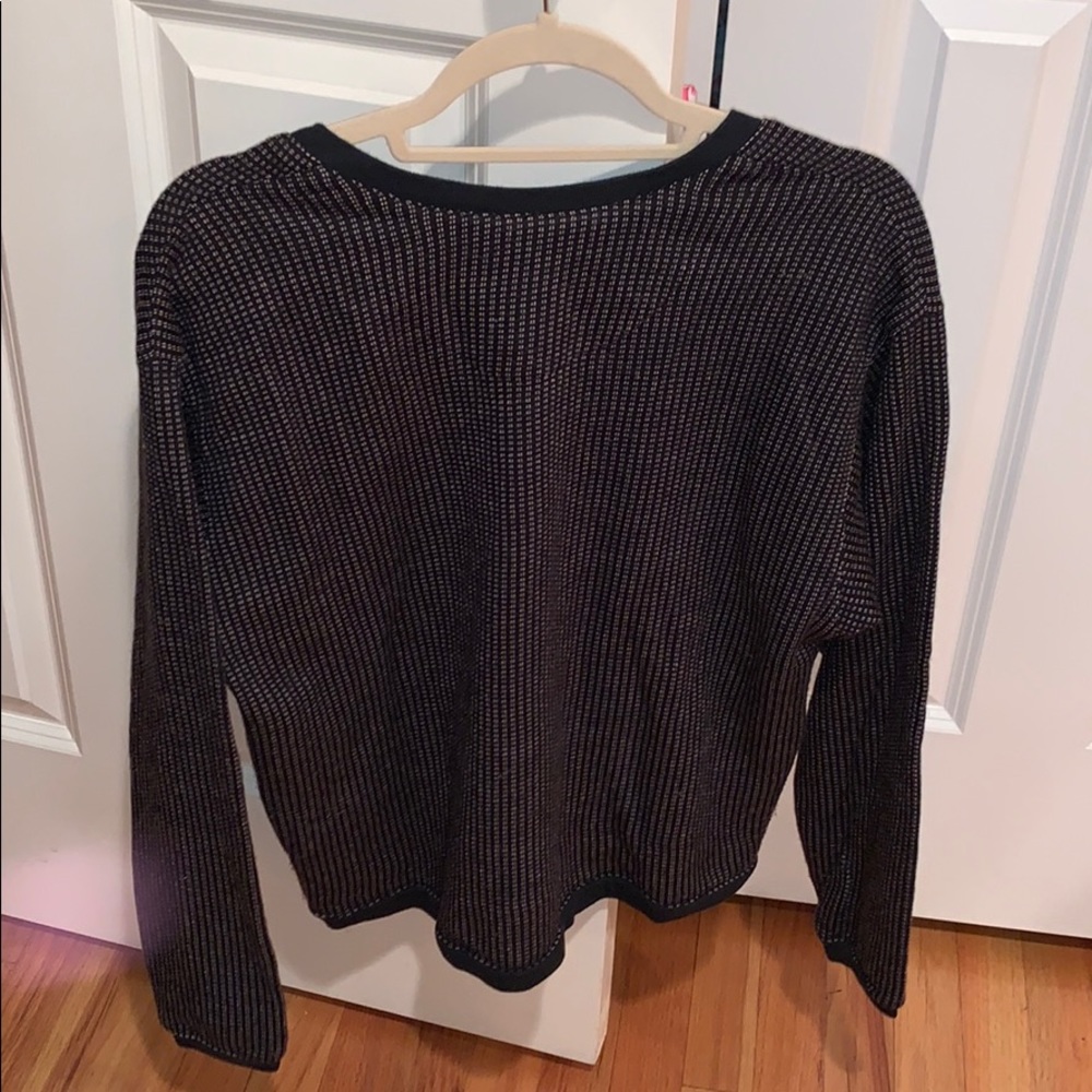 Black Patterned Sweater - image 3
